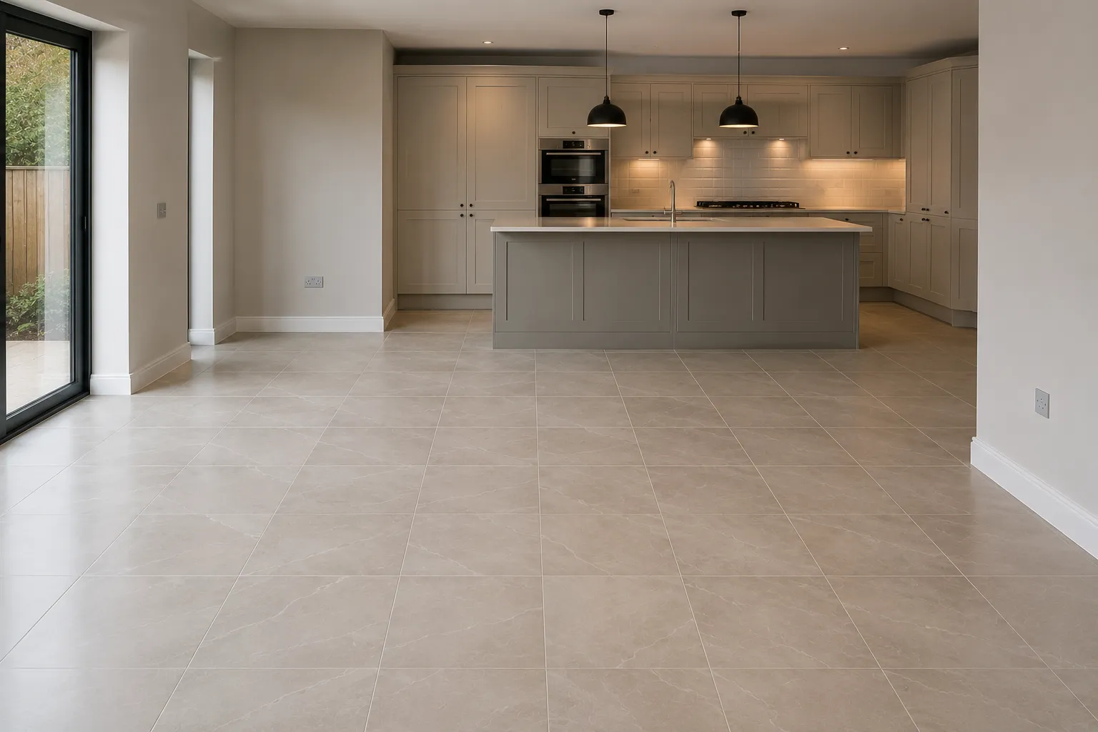Professional floor tiling work